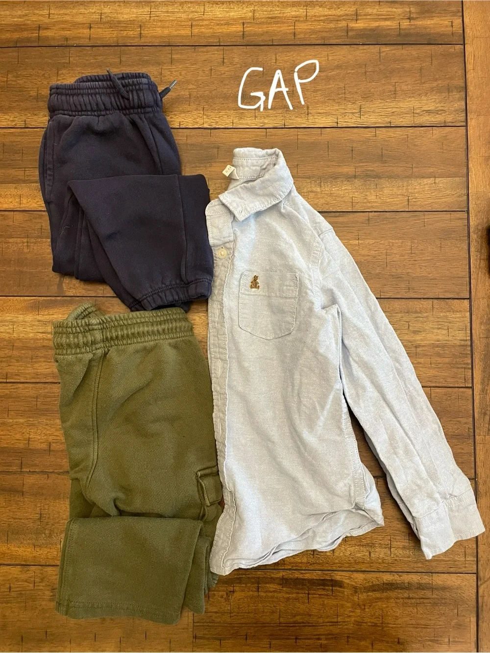 Lot Boy 4T-5T Mixed Tops & Bottoms - Blue, Tan, Olive, Maroon